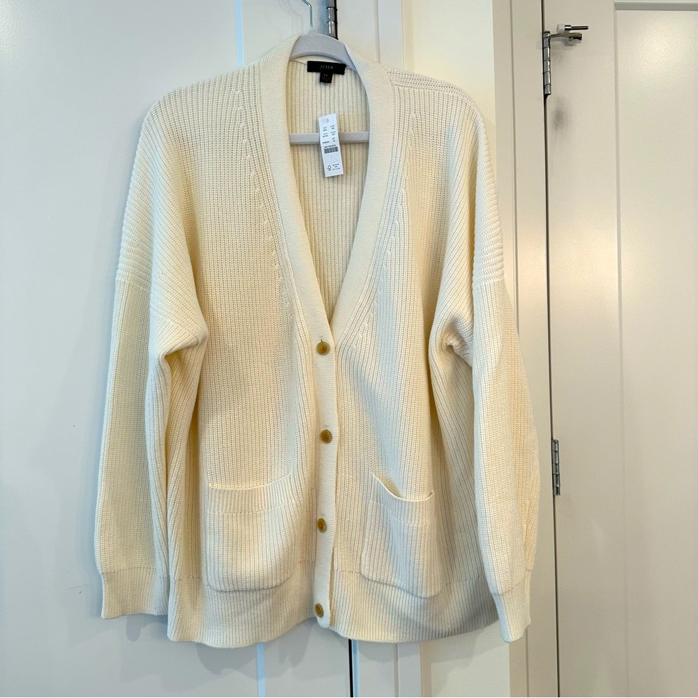 J.Crew V-neck cotton-blend cardigan sweater